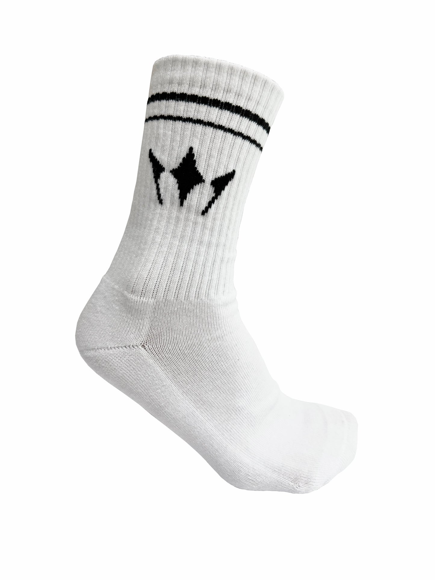 Unisex Half-Crew Throwback Sock - White WOTD Crew Socks (White)