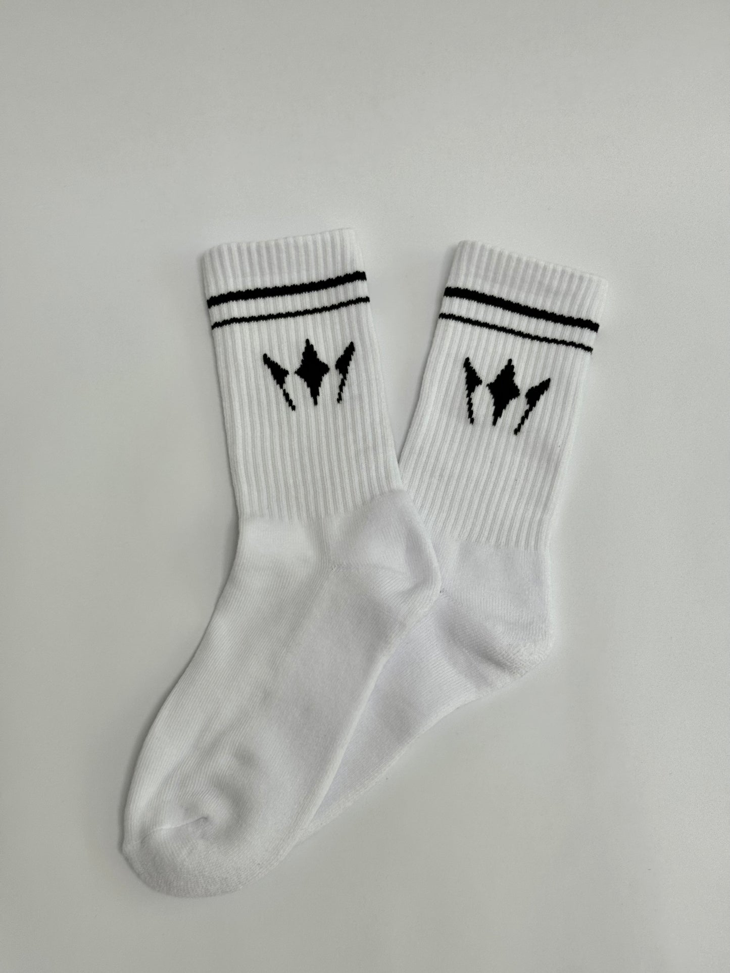 Unisex Half-Crew Throwback Sock - White WOTD Crew Socks (White)